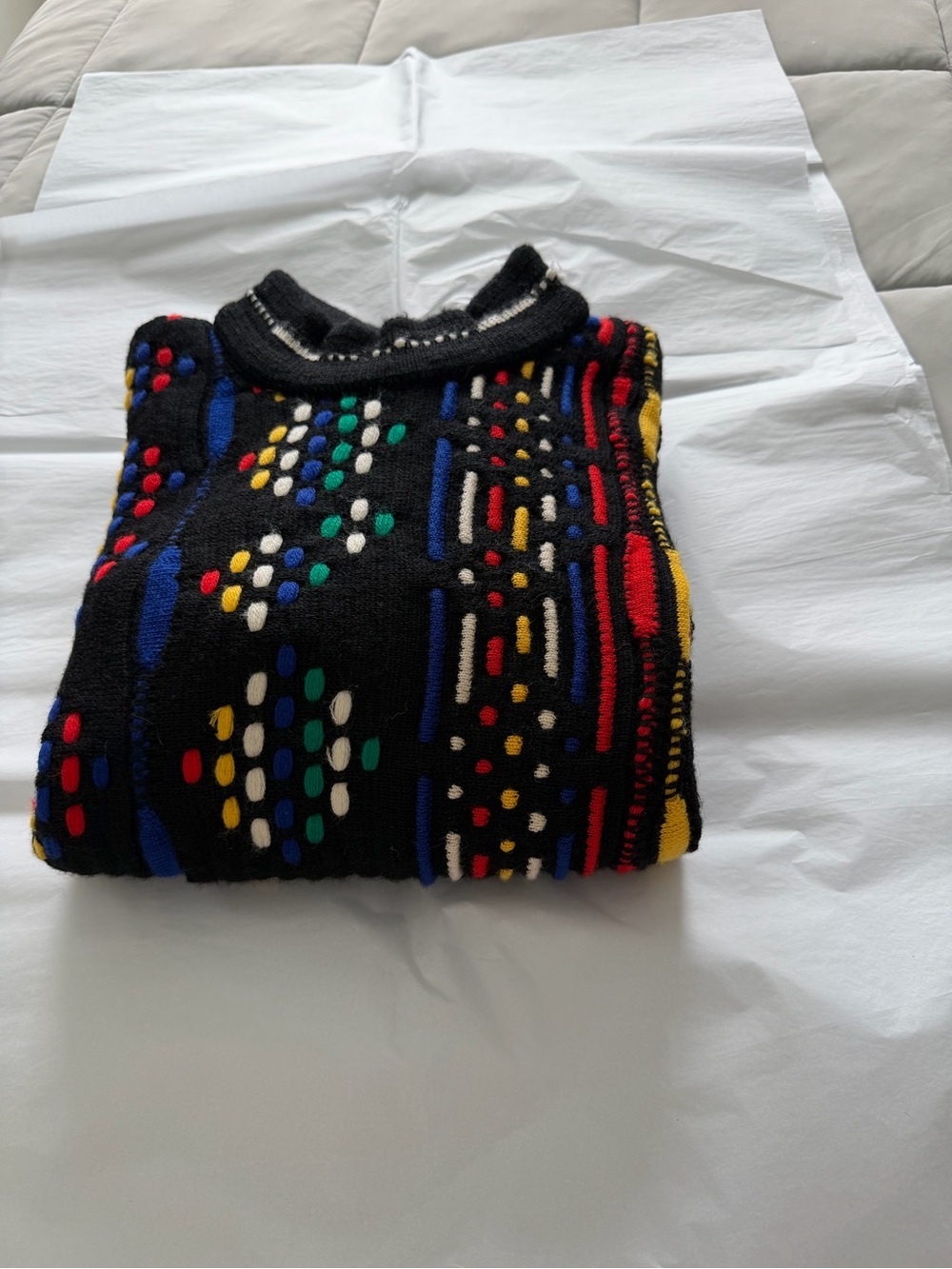 🔥 Vintage Authentic COOGI Australia Pure New Wool 3D Knit Sweater (Medium)